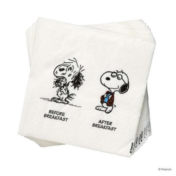 PEANUTS papírszalvéta Előtte/utána kép