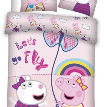 Peppa malac Let&amp;- 039;s Fly gyerek ágyneműhuzat 100×140cm, 40×45 cm kép