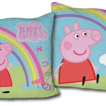 Peppa malac párna, díszpárna 40x40 cm szivárvány kép