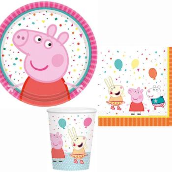 Peppa malac party szett 32 db-os 18 cm-es tányérral kép