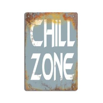 PF Chill Zone 20x30 cm-es retro dekor fémtábla kép