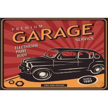 PF Premium Garage 20x30 cm-es retro dekor fémtábla kép