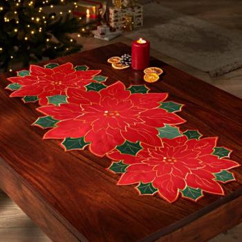 Poinsettia asztali futó kép