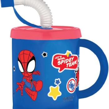 Pókember Spidey szívószálas bögre, műanyag 210 ml kép