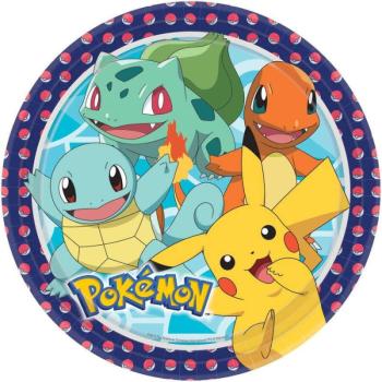 Pokémon papírtányér 8 db-os 23 cm kép