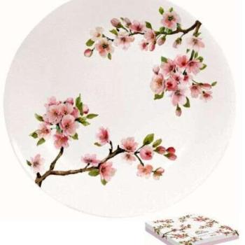 Porcelán desszerttányér 19cm, dobozban, Sakura kép