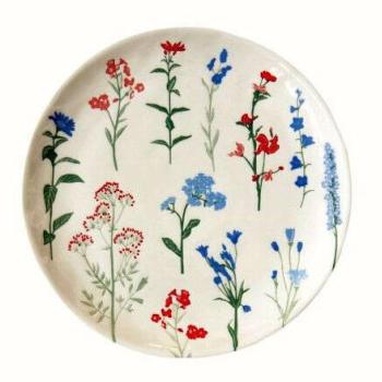 Porcelán desszerttányér 21cm, Mille Fleurs Blue kép