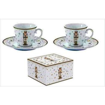 Porcelán eszpreszócsésze+alj 2 személyes 80ml, dobozban, Royal Nu... kép