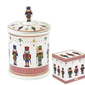 Porcelán keksztároló 14x20cm, dobozban, Nutcrackers kép