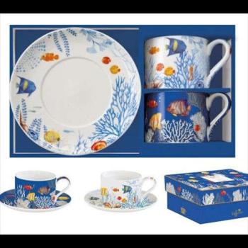 Porceláncsésze + alj 240ml, 2 személyes dobozban, Coffee Mania, A... kép