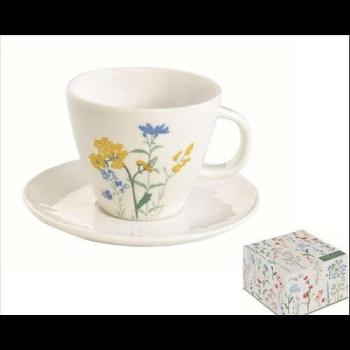 Porceláncsésze+alj 250ml, dobozban, Mille Fleurs Yellow kép