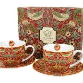 Porceláncsésze + alj 300ml, 2 személyes dobozban, William Morris:... kép