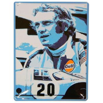 Porsche - 20 Gulf  &quot;Steve Mcqueen&quot; fémplakát 30 x 40 cm &quot;TACM3D03&quot; kép