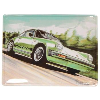 Porsche &quot;Carrera green&quot; fémplakát 40 x 30 cm &quot;TACM3D04&quot; kép