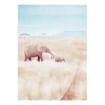 Poszter 30x40 cm Elephants - Travelposter kép