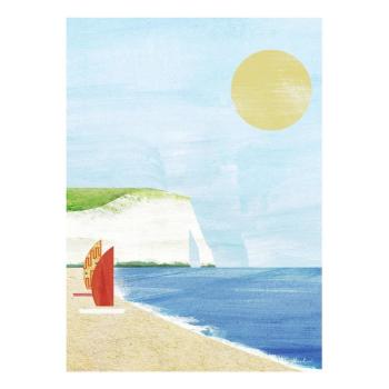 Poszter 30x40 cm Etretat Cliffs - Travelposter kép