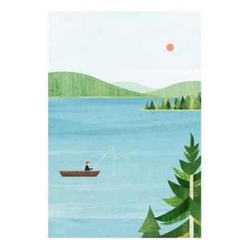 Poszter 30x40 cm Lake - Travelposter kép