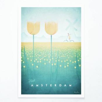 Poszter Amsterdam, 30x40 cm - Travelposter kép