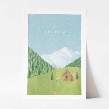 Poszter Austria, 50x70 cm - Travelposter kép