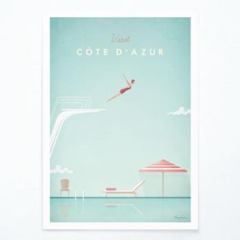 Poszter Azur, 30x40 cm - Travelposter kép