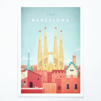 Poszter Barcelona, 50x70 cm - Travelposter kép