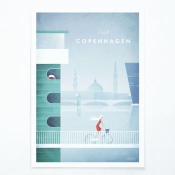 Poszter Copenhagen, 50x70 cm - Travelposter kép