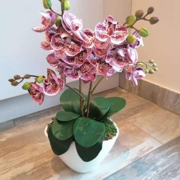 PRÉMIUM MINŐSÉGÚ ORCHIDEA  45CM (magyar kézműves termék) kép