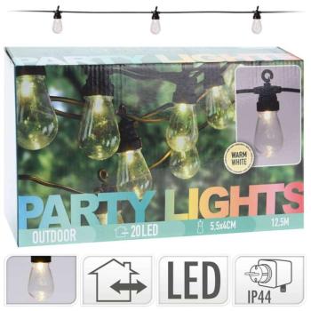 ProGarden 20 izzós LED party fény szett 4,5 V kép