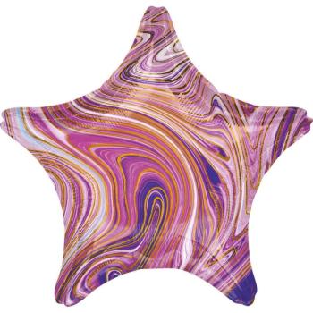 Purple Star, Lila Csillag Fólia lufi 48 cm kép