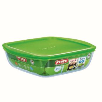 Pyrex Cook&amp;Store sütőtál műanyag tetővel 25x22 cm 2.2 l kép