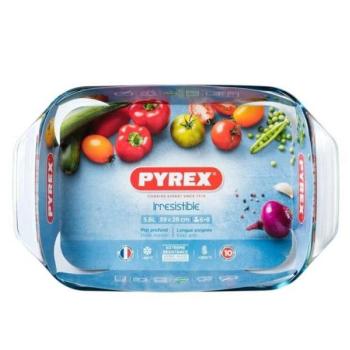 Pyrex Irrestistible Szögletes Jénai sütőtál füllel - tepsi  39cm kép