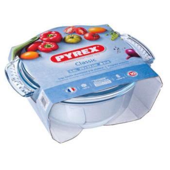 Pyrex kerek sütőtál+fedő 3 L (2,3l+0,7l) kép