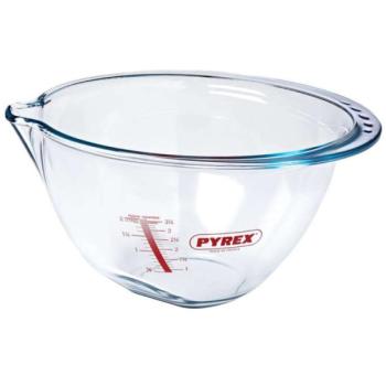 Pyrex keverőtál 4,2 liter, 30cm átmérő mércés, dönthető, csőrös kép