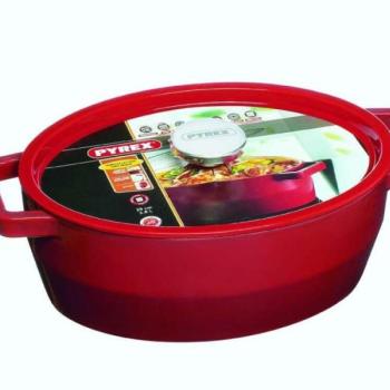 PYREX SlowCook Öntöttvas Kacsasütő, sütőtál  29 cm kép