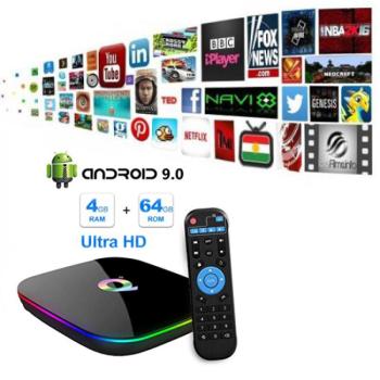 Q Plus Pro - Android TV Box, Facebook, Youtube, Netflix alkalmazásokkal, 4GB RAM +  64 GB ROM kép