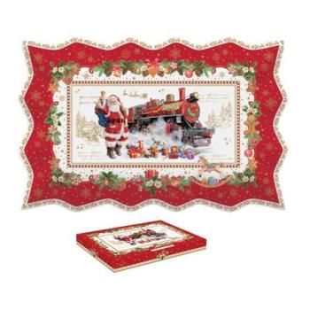 R2S.1004CHME Porcelántálca 35x23cm, dobozban, Christmas Memories kép