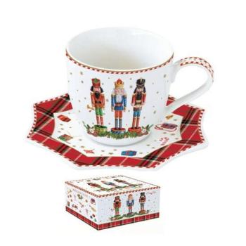 R2S.1012VNUT Porceláncsésze+alj, 250ml, dobozban, Vintage Nutcracker kép