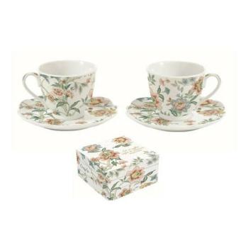 R2S.1072ZENW Porcelán eszpresszócsésze+alj 2 személyes, 80ml, dob... kép