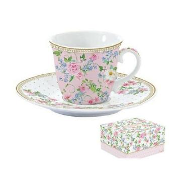 R2S.1106GAJO Porcelán teáscsésze+alj 200ml dobozban,Garden Joy kép