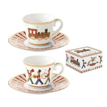 R2S.1107EXPR Porcelán eszpresszócsésze+alj 2 személyes, 80ml, dob... kép