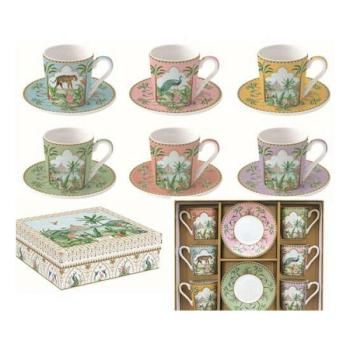 R2S.126PASA Porcelán eszpresszócsésze+alj 6 személyes 100ml doboz... kép