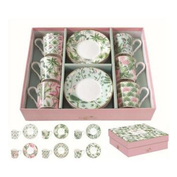 R2S.126WILD Porcelán eszpresszócsésze+alj 6 személyes, 100ml, dob... kép