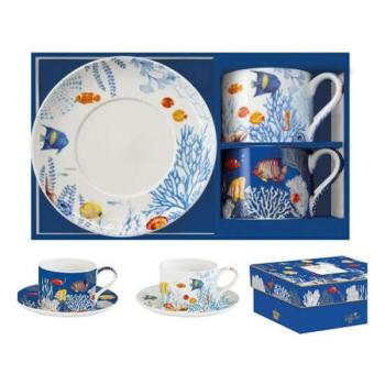 R2S.132AQRM Porceláncsésze+alj 240ml 2 személyes dobozban, Coffee... kép