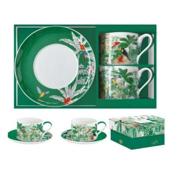 R2S.132HEAV Porceláncsésze+alj 240ml 2 személyes dobozban, Coffee... kép