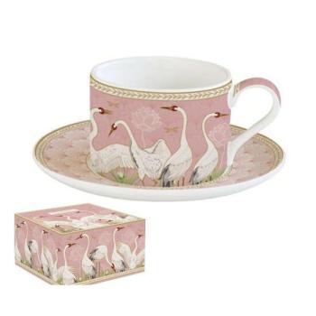 R2S.133DANC Porcelán teáscsésze+alj 240ml dobozban,Dancing Herons kép