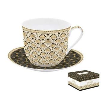 R2S.1454EGYP Porcelán reggelizőcsésze+alj 400ml, dobozban, Atmosp... kép