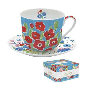 R2S.1454HENR Porcelán reggelizőcsésze+alj 400ml dobozban,Ein Plei... kép