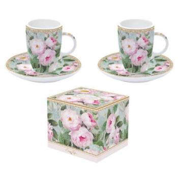 R2S.1460ROBL Porcelán eszpresszócsésze+alj 2 személyes 50ml doboz... kép