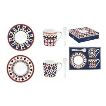 R2S.1474CASR Porcelán eszpresszócsésze+alj 2 személyes, 100ml, ka... kép