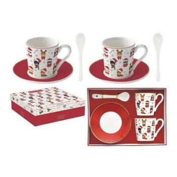 R2S.1474CHFC Porcelán eszpresszócsésze+alj, 2 személyes, 100ml, d... kép